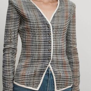 Veronica Beard Nadialine Knit Jacket Cardigan